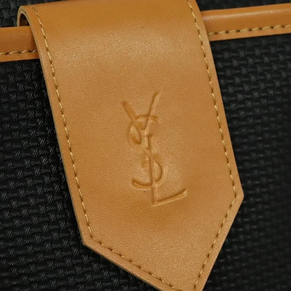 SAINT LAURENT Boston Bag PVC Leather Black Auth am8817 - Picture 10 of 16